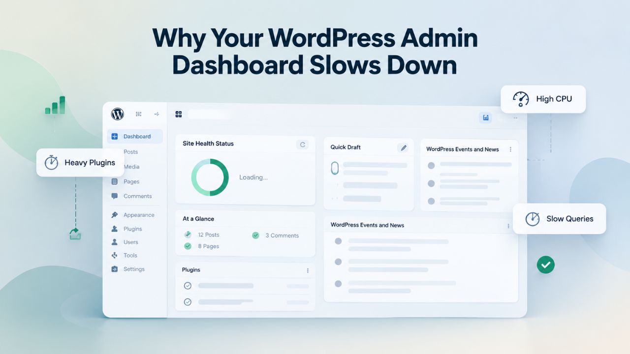 Why Your WordPress Admin Dashboard Slows Down Why Your WordPress Admin Dashboard Slows Down