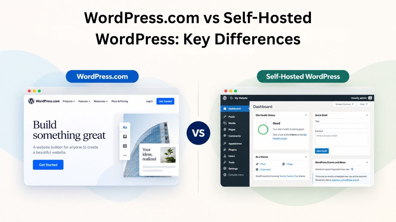 WordPress.com vs Self-Hosted WordPress: Key Differences WordPress.com vs Self-Hosted WordPress: Key Differences